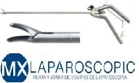 Portaagujas Laparoscópico Curvo Mandíbula Tipo Pistola de 5mm x 33 cm Ref. 801.102.1 Marca: Laparoscopic MX