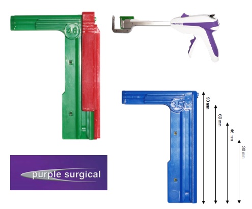 Unidad de Recarga Engrapadora Lineal Ta azul o verde 30 - 45 - 60 - 90 Ultimate Marca Purple Surgical LTD.